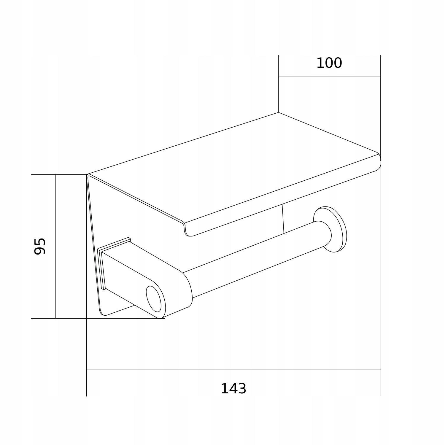 MEXÉNOVÝ DRŽIAK TOALETNÝCH PAPIEROV S CHROMOVOU POLICOU Typ steny