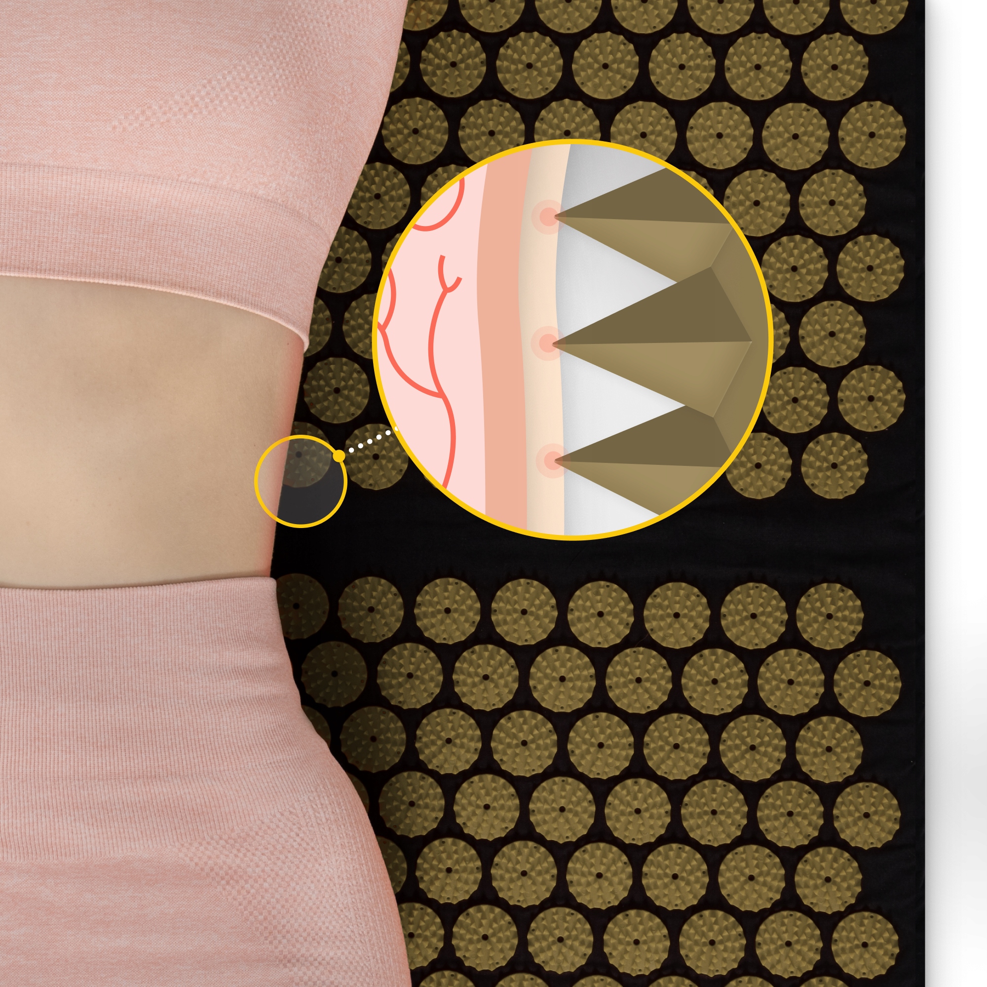 MATA DO AKUPRESURY + PODUSZKA NA BÓL KRĘGOSŁUPA Waga produktu z opakowaniem jednostkowym 2 kg