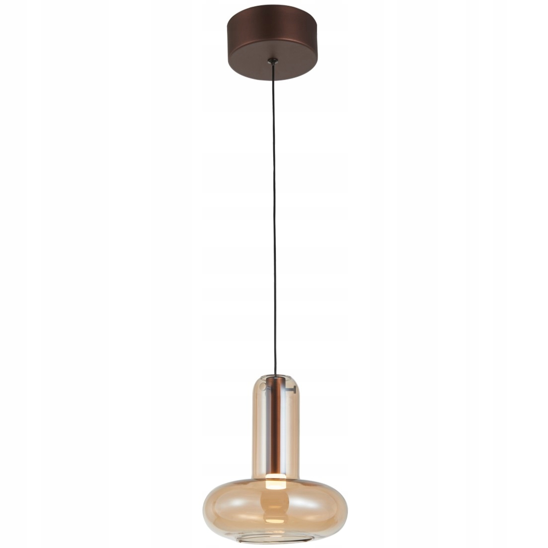 Závesná stropná lampa medená Led luster do obývačky a spálne Carote
