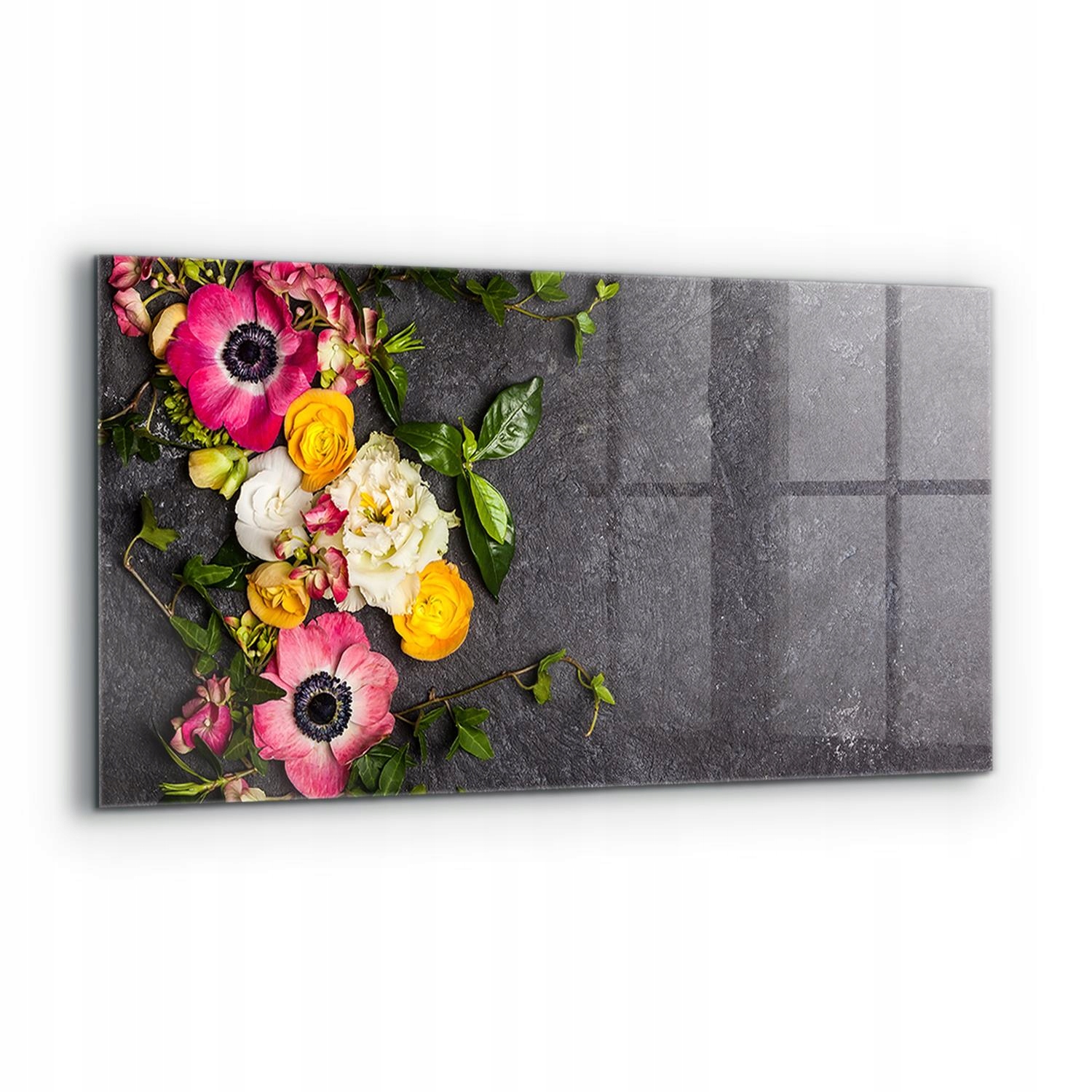 Panel lepidlo Kompozícia prírodných kvetov 120x60