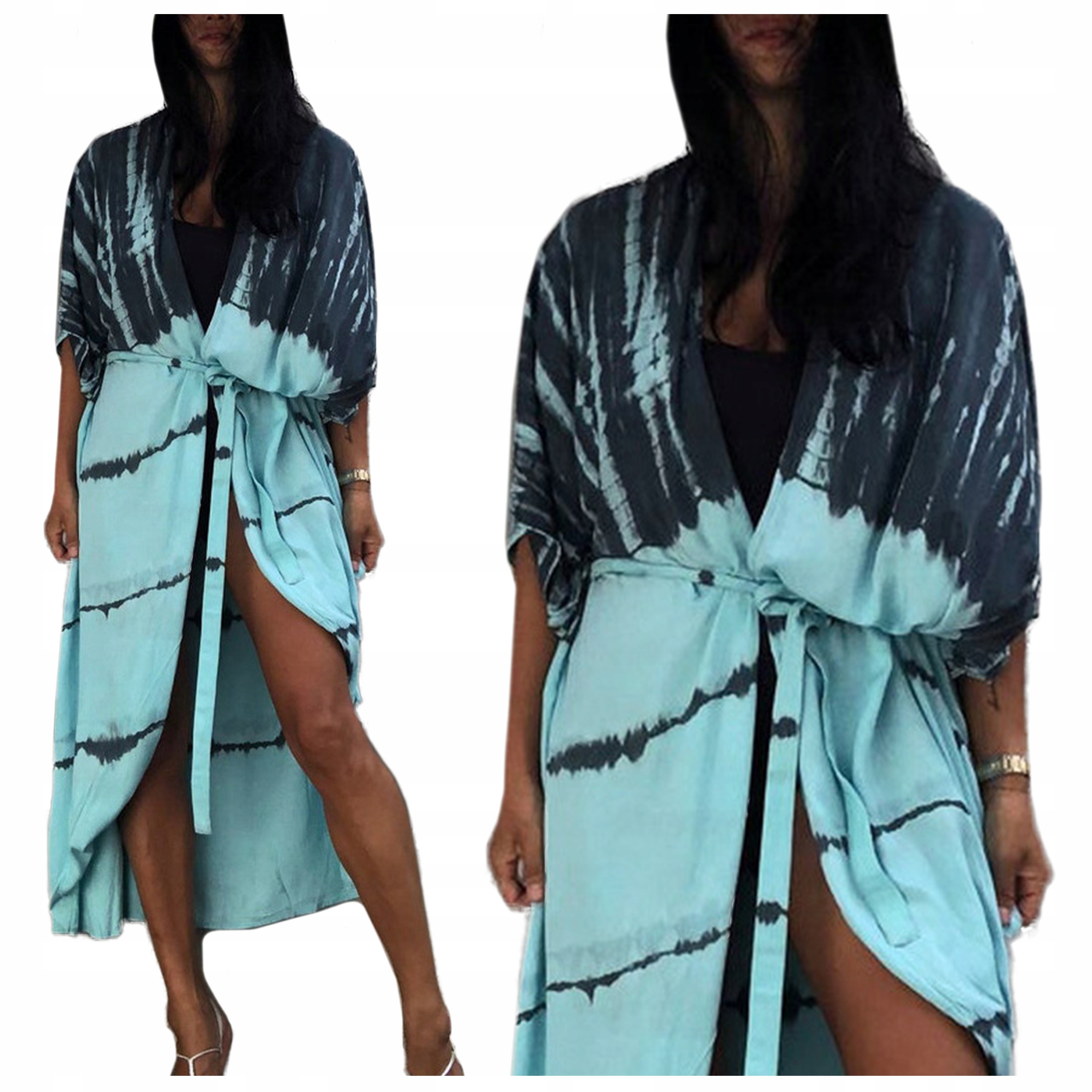 

Pareo długa narzutka Letnia tunika Boho z paskiem