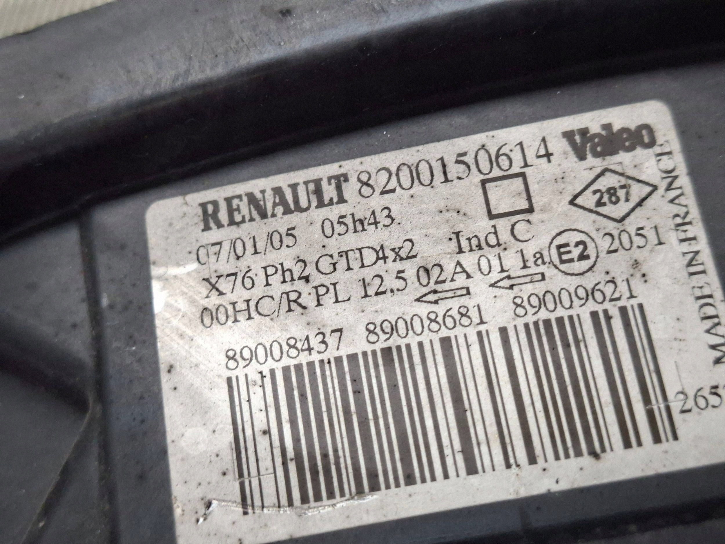 light front left 8200150614 RENAULT KANGOO and LIFT 2003