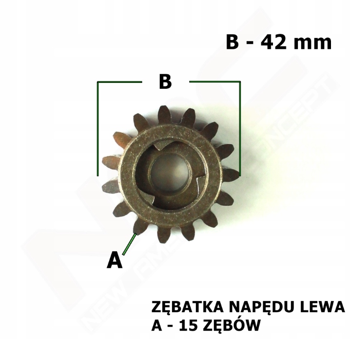 

Zębatka Napędu Lewa 15 zębów, na 1 klin Ursus
