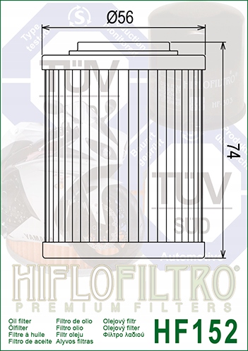 FILTR OLEJU HIFLOFILTRO HF152 Producent Hiflofiltro