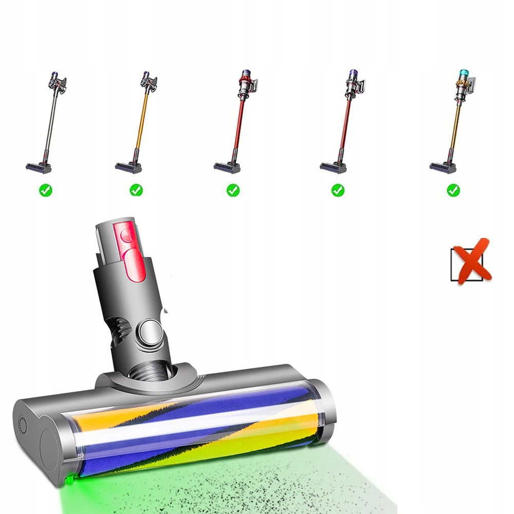 Led Turbo Elektrický Kartáč pro Dyson V7 V8 V10 V11 V15 Náhrada