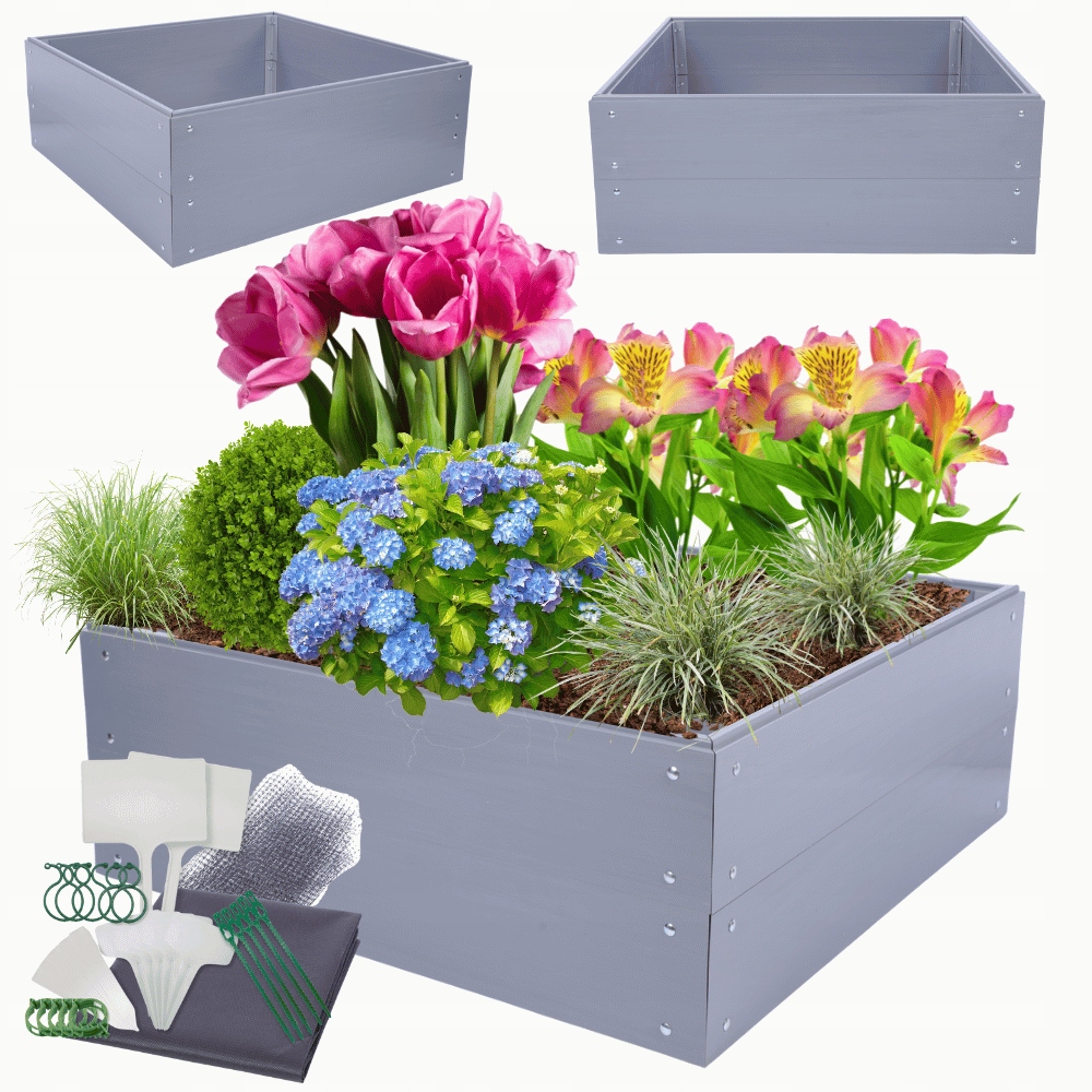Vyvýšená plastová hrudka zeleninový záhon box na zeleninu Pvc 40x100x100