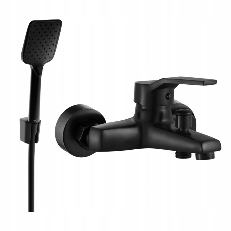 Mexen Caro vanová baterie se sprchovou sadou Černá