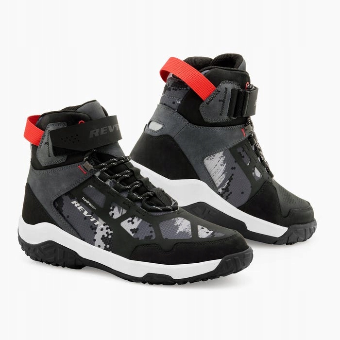 Rev'it! Descent H2O Black/red Topánky Moto 40 Od Ruky