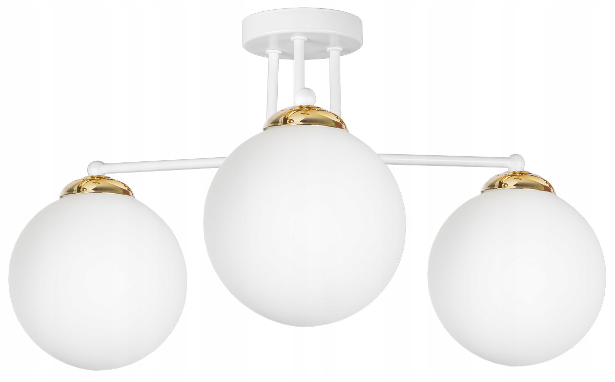 

Lampa Sufitowa Wisząca Szklana Kule Złota Loft Led