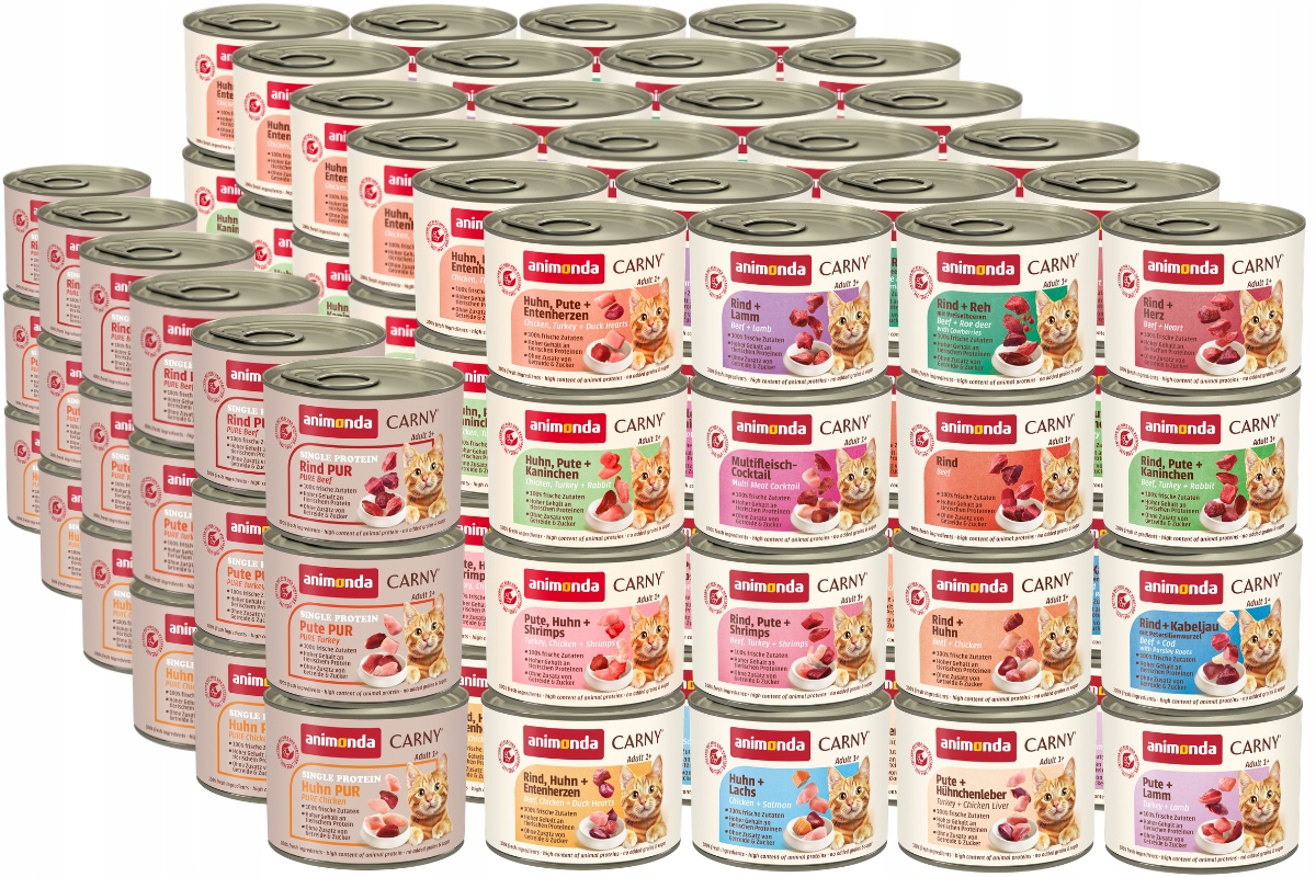 Animonda Carny Adult konzerva Set 114 x 200 g – MIX 19 příchutí