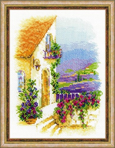 Riolis 1689 Ulice v Provence, křížková výšivka 18x24 cm
