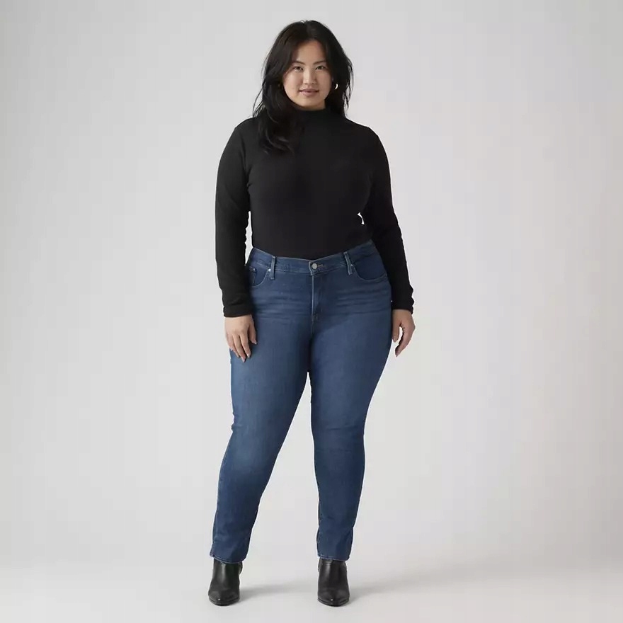 Levi's Džíny Mom Vysoký Pas Modré Dlouhé Oděrky 52 7AA