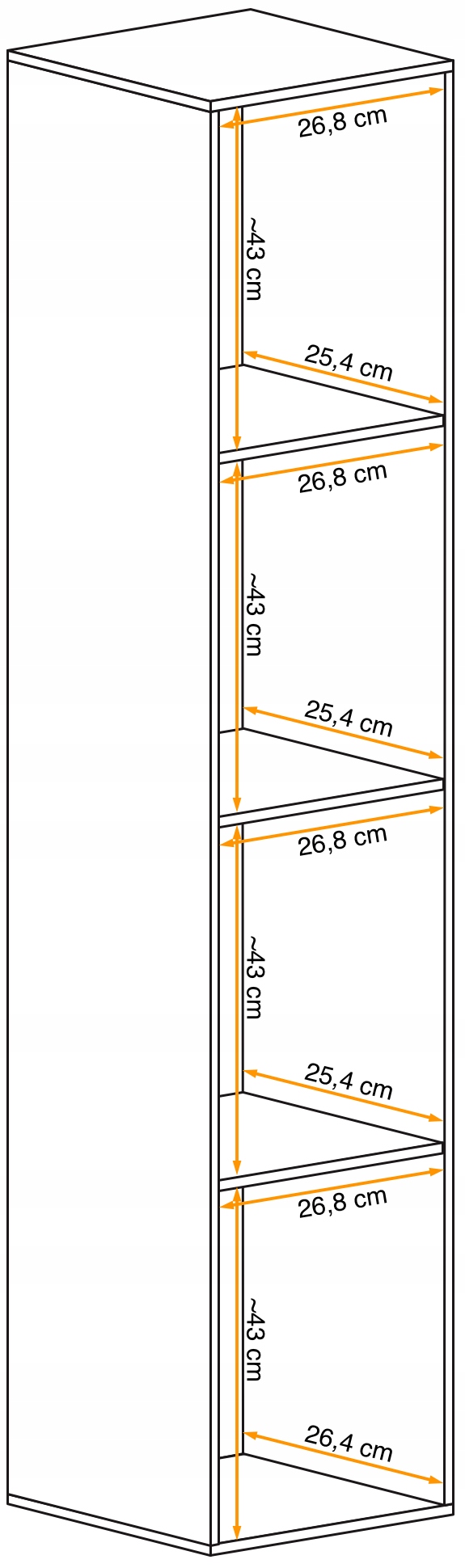 SZAFKA WISZĄCA SWITCH LAMEL 180CM MAT WOTAN PVC EAN (GTIN) 5907670764049