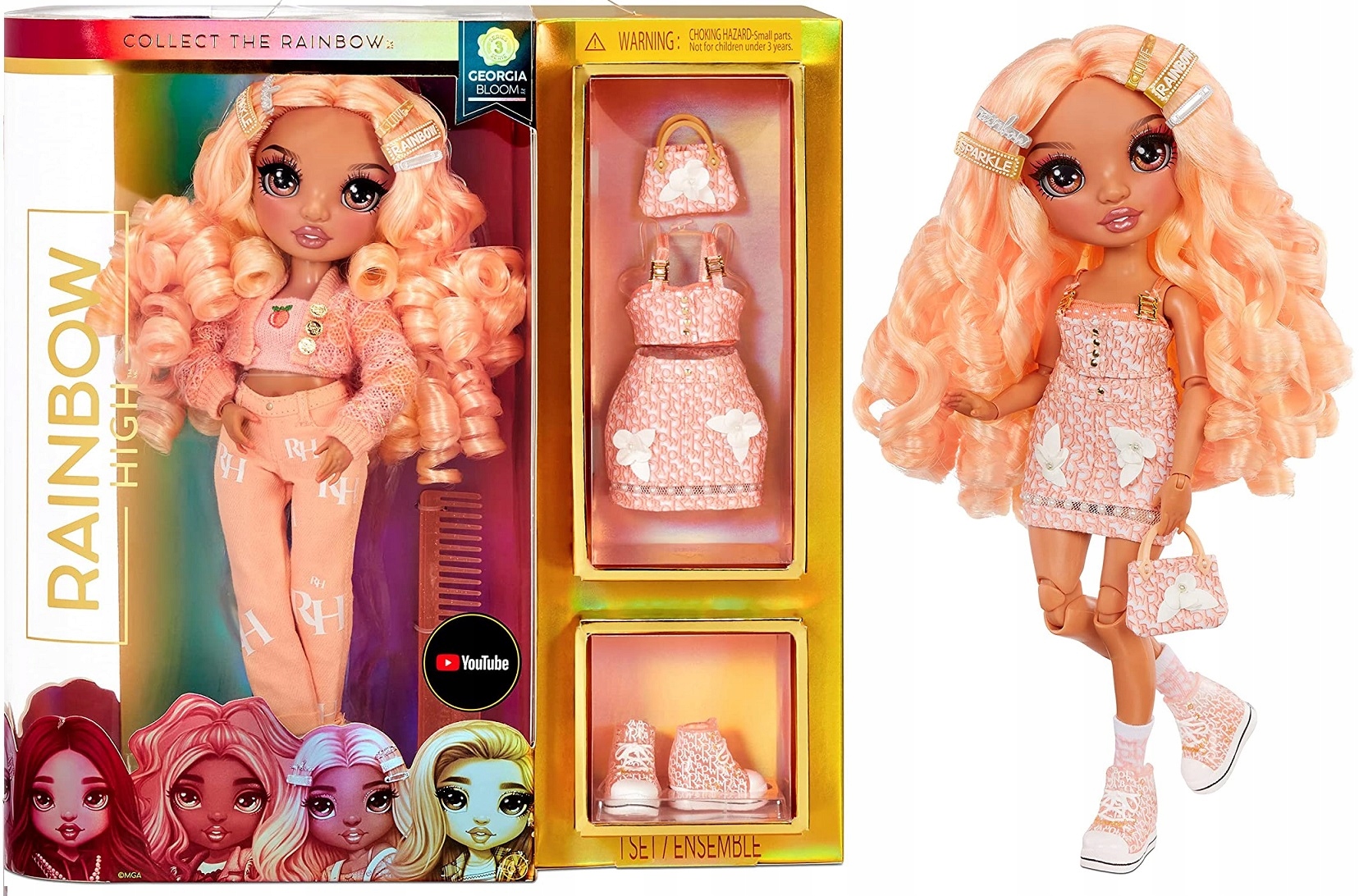 

Georgia Bloom Modowa Lalka Doll Peach Rainbow High