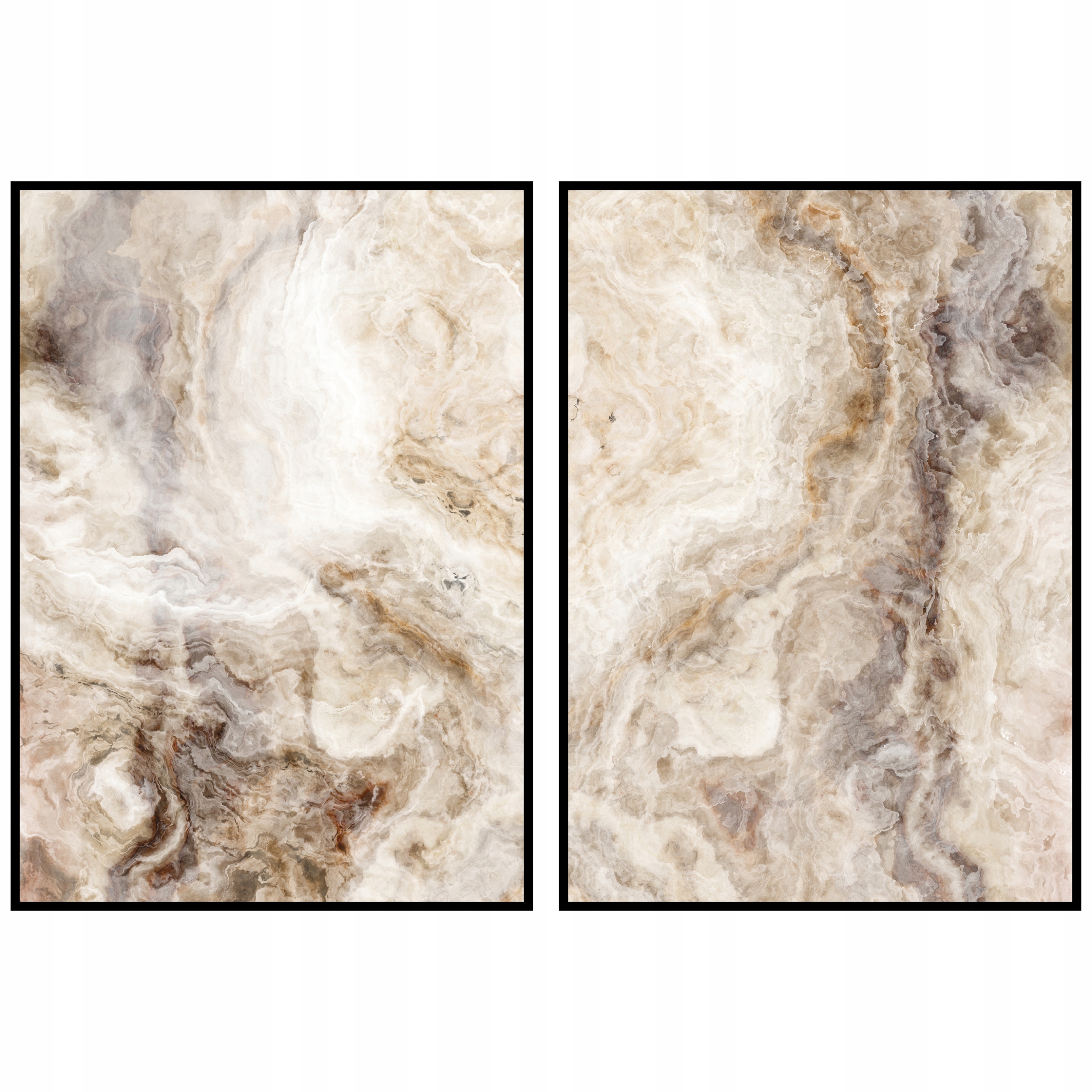 Plakáty abstrakce 2ks 50x70 cm, barevné diptychové vzory do obývacího pokoje
