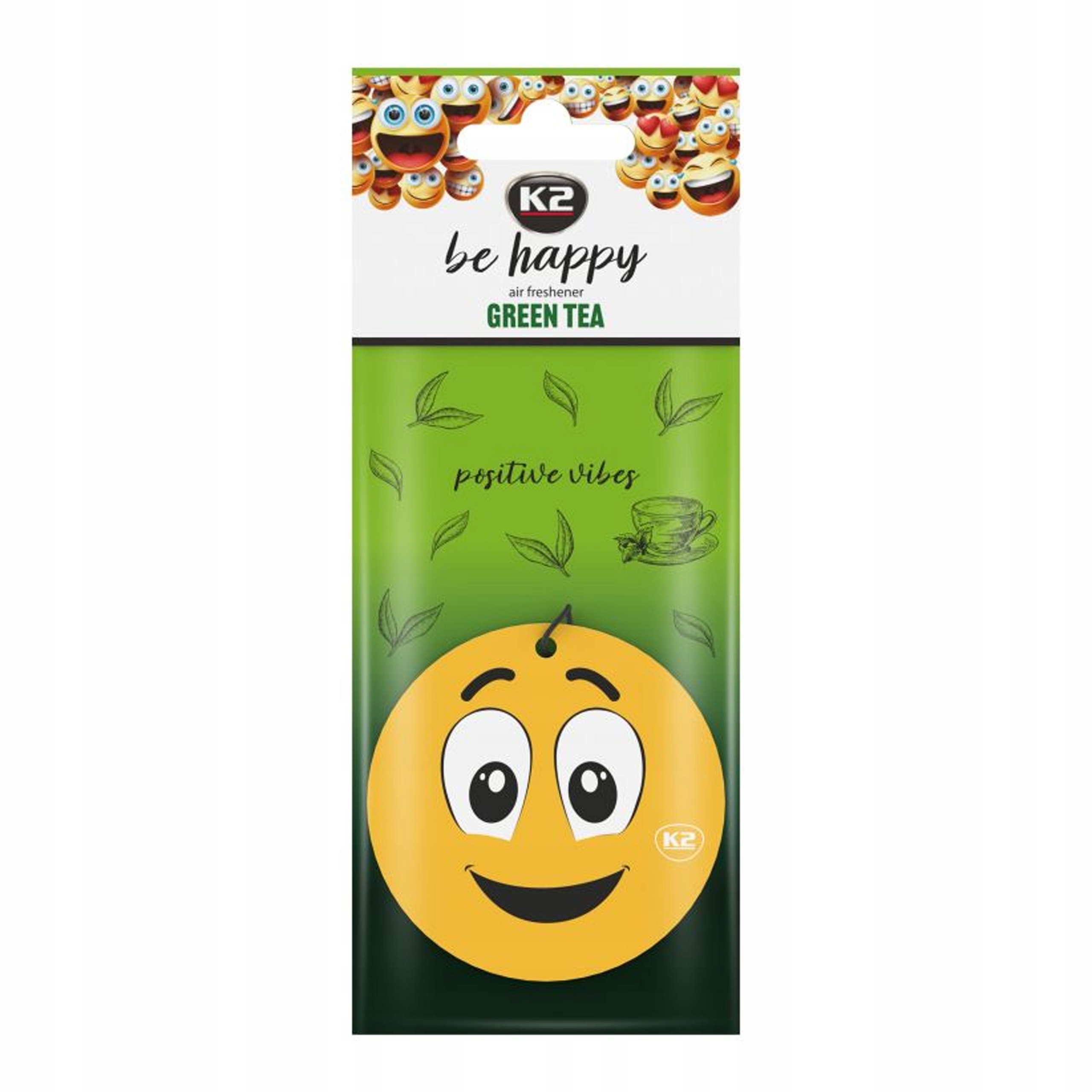 

K2 Be Happy Zapach Odświeżacz Zawieszka Green Tea