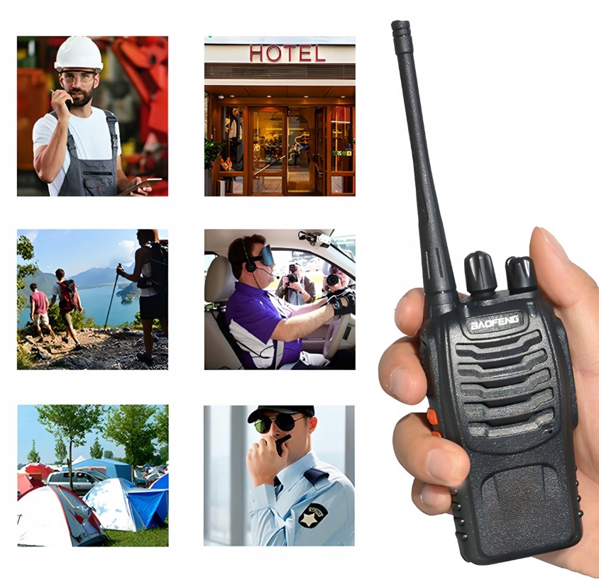 KRÓTKOFALÓWKI WALKIE TALKIE RADIOTELEFON DUŻY ZASIĘG 5W 1500 mAh Stan opakowania oryginalne