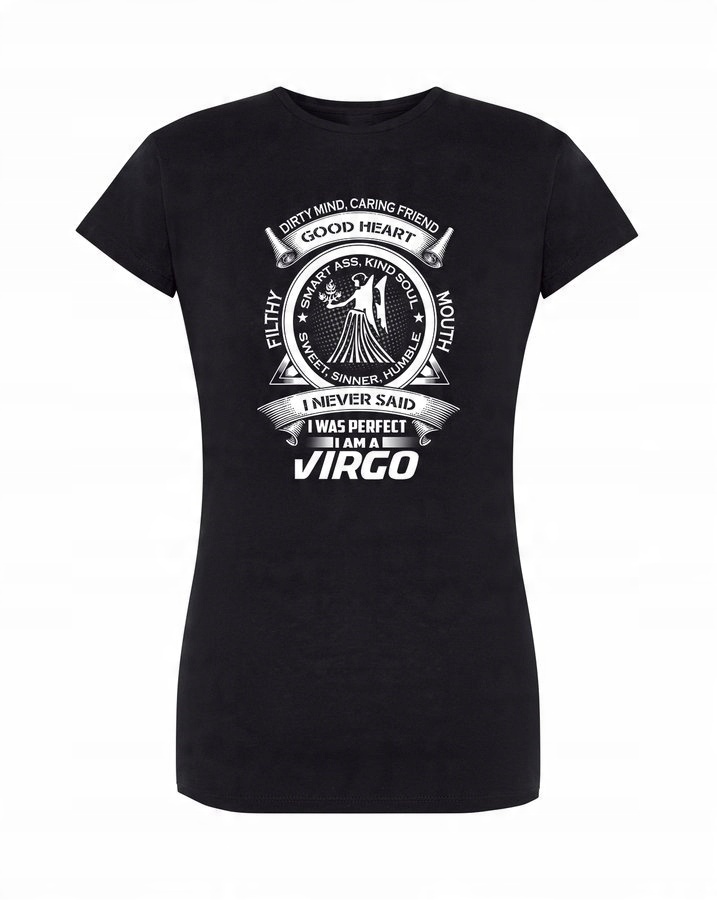 

T-shirt damski czarny Znak Zodiaku - Virgo 2XL