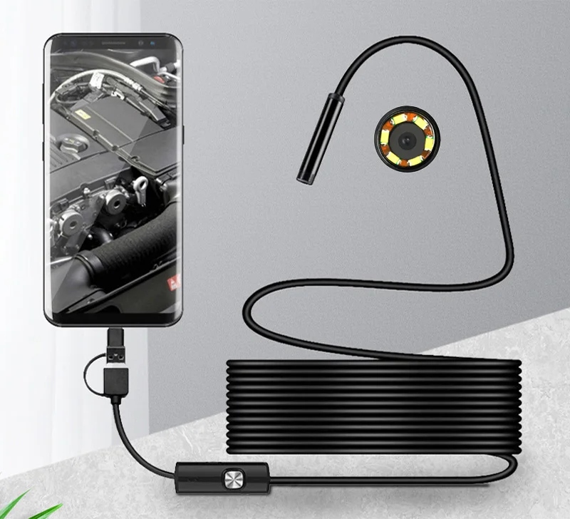 Kamera endoskopowa 3w1 Mini 7 mm 2M 6 diod LED IP6