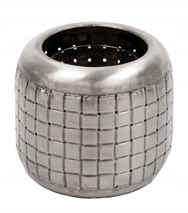 

Świecznik Styl Loft tealight srebrny metalowy
