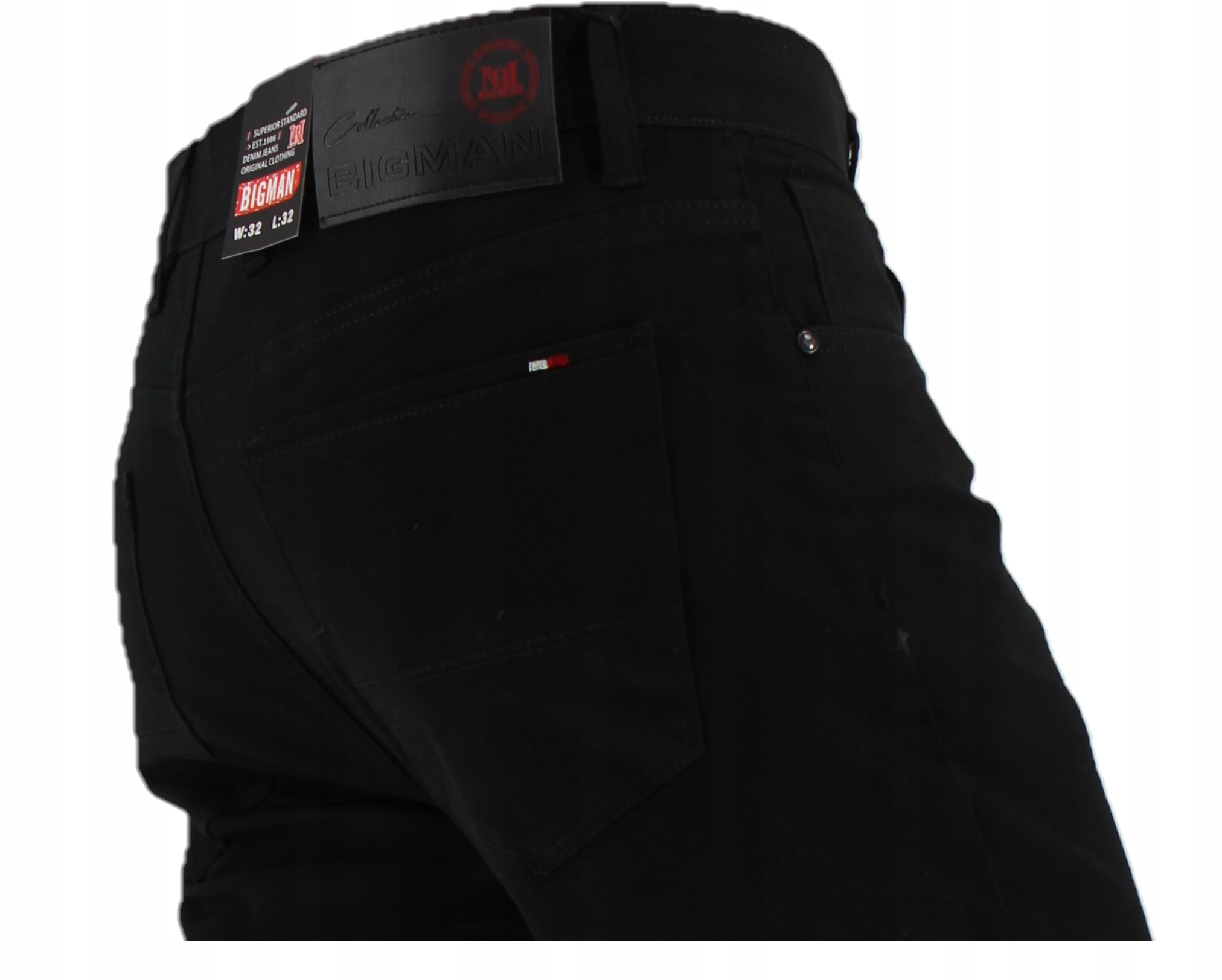 SPODNIE BAWEŁNIANE CZARNE L32 W 32 PAS 82-84 cm Marka inna