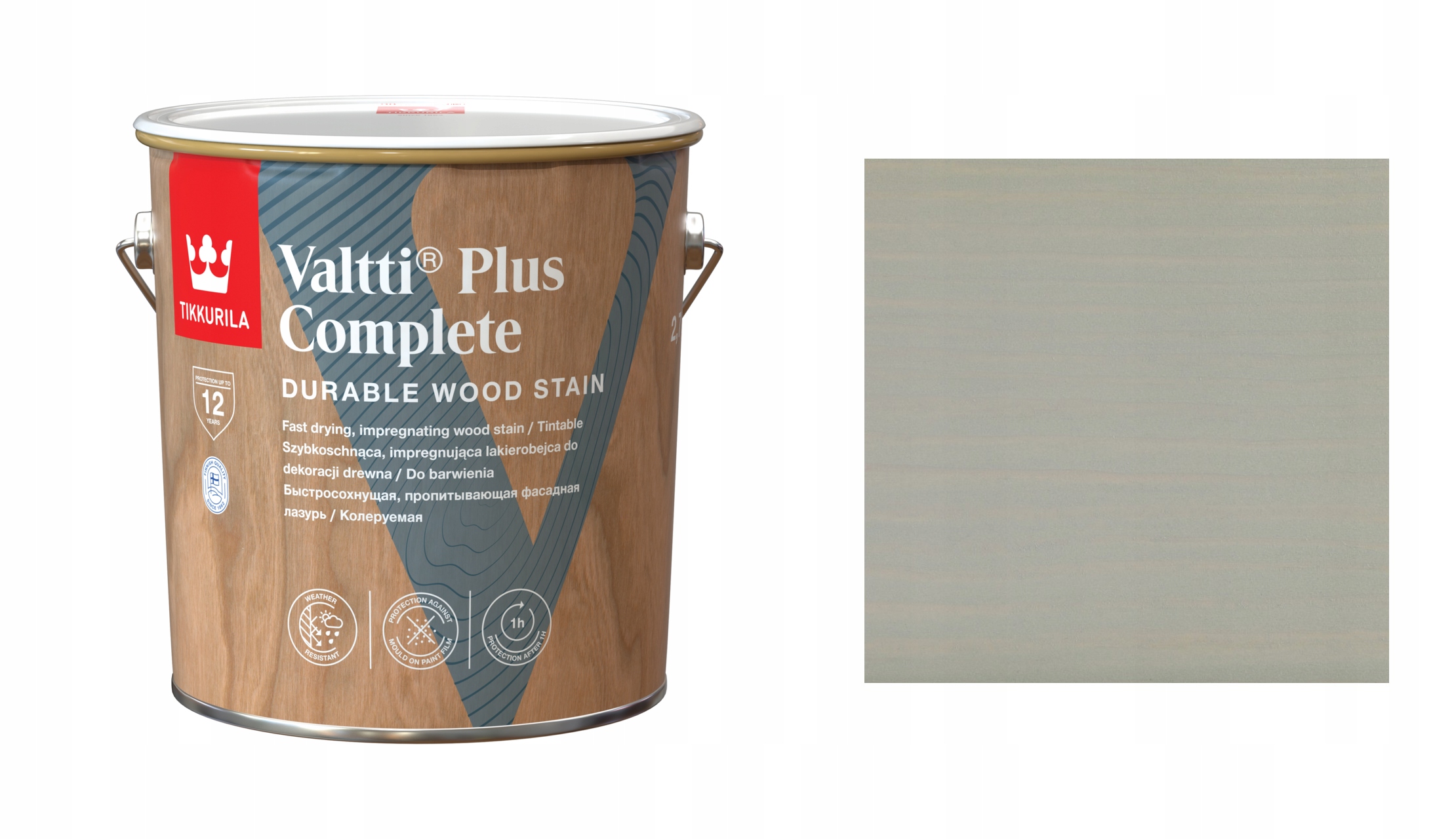 TIKKURILA VALTTI PLUS COMPLETE 2,7L 5081 KASTE - LAKIEROBEJCA SZYBKOSCHNĄCA
