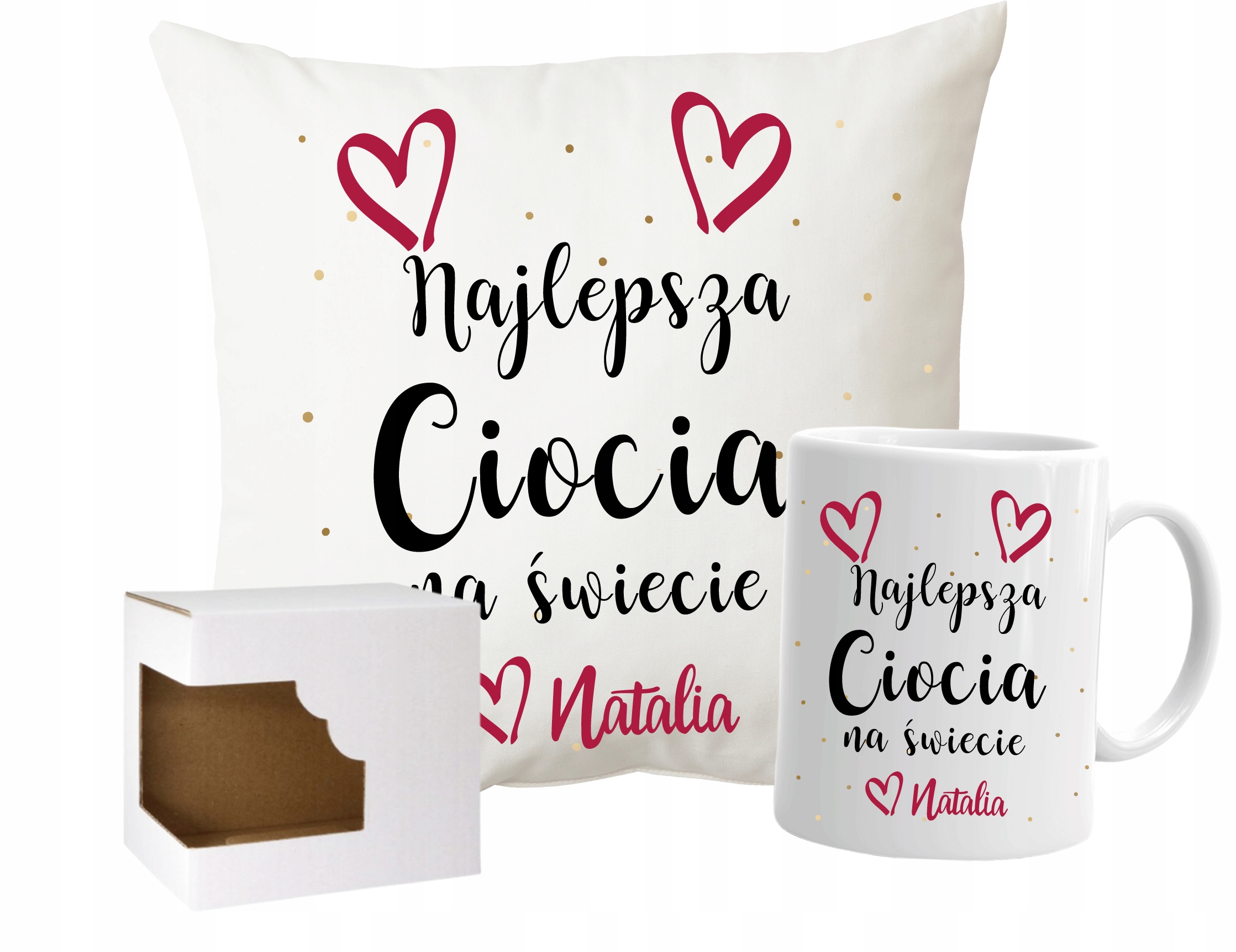 

Zestaw Kubek poduszka dla Cioci Imię