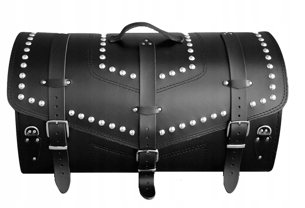 DUŻY KUFER SKÓRZANY MOTOCYKLOWY z zamkiem 182b