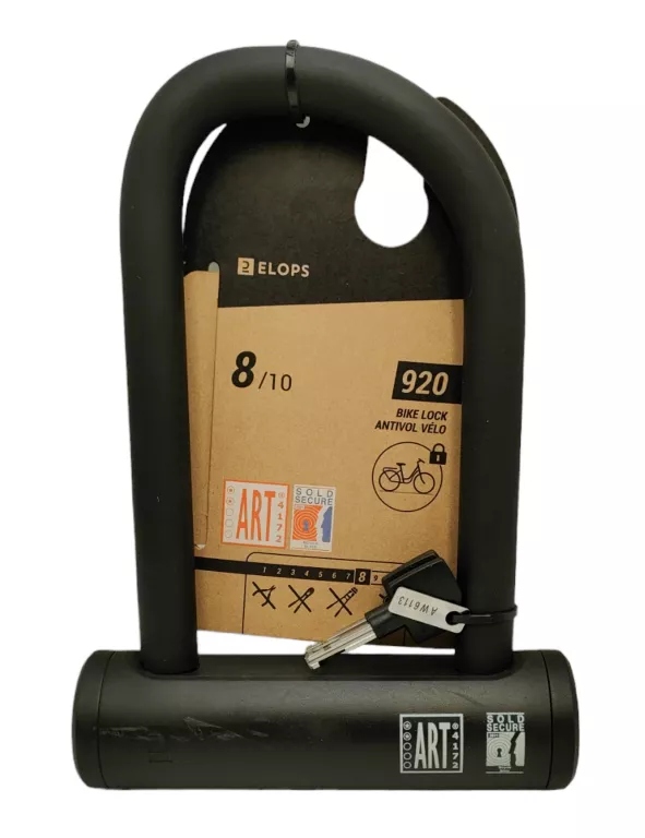 Zabezpieczenie rowerowe U-lock B'TWIN ELOPS 920 • Opinie - Allegro