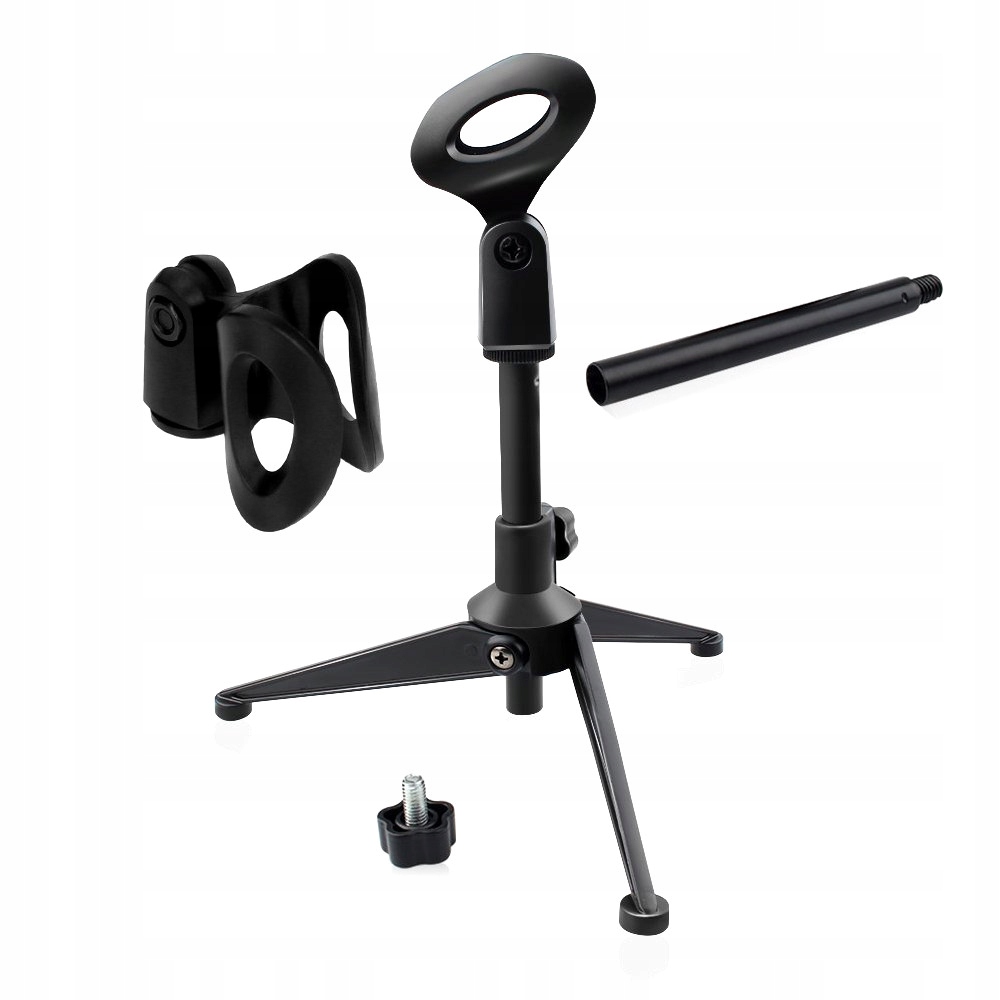 UCHWYT STOJAK STATYW BIURKOWY DO MIKROFONU MIKROFONOWY PRZENOŚNY METALOWY