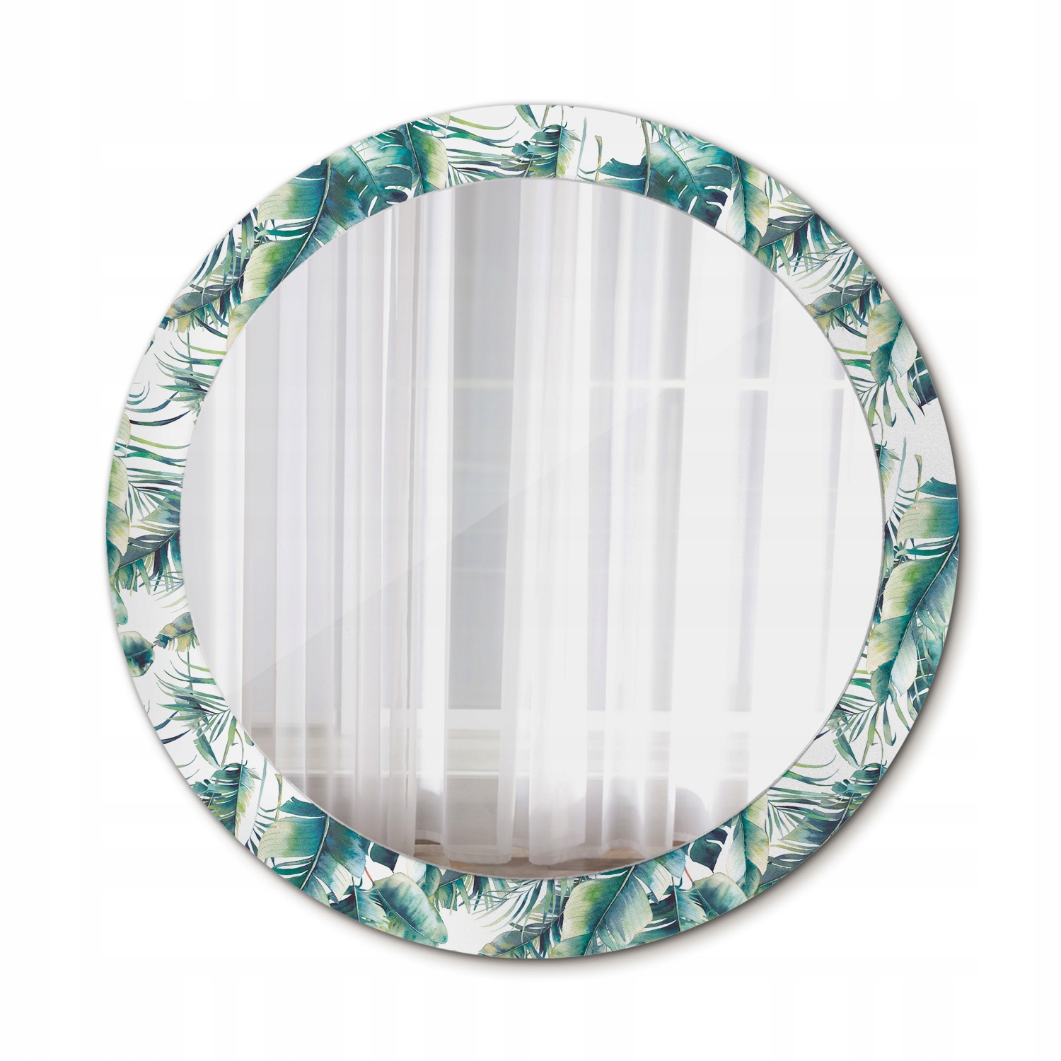 Závesné zrkadlo so skleneným rámom Decor Listy 80 cm