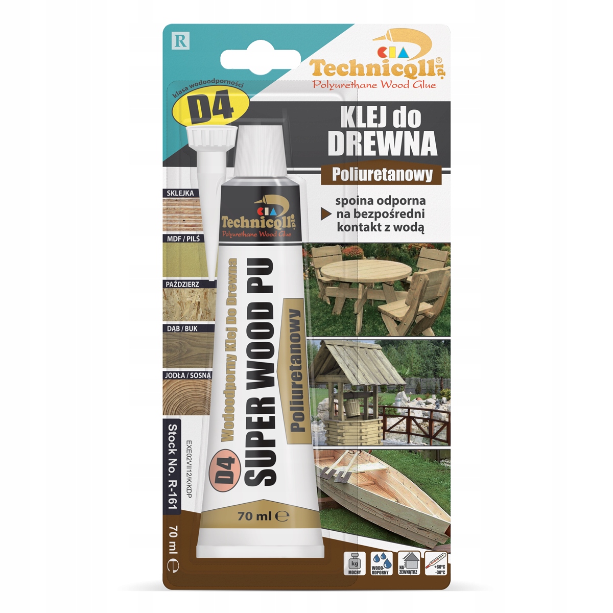 Klej do drewna poliuretanowy D4 70ml R-161