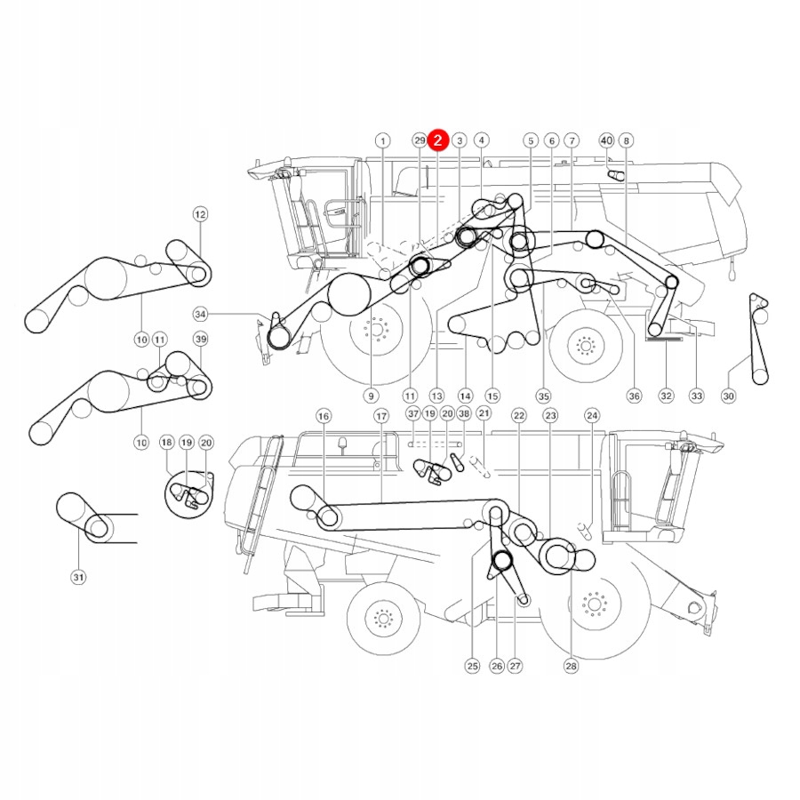Pasek klinowy Claas 667255.0 Oryginał Numer katalogowy części 667255.0