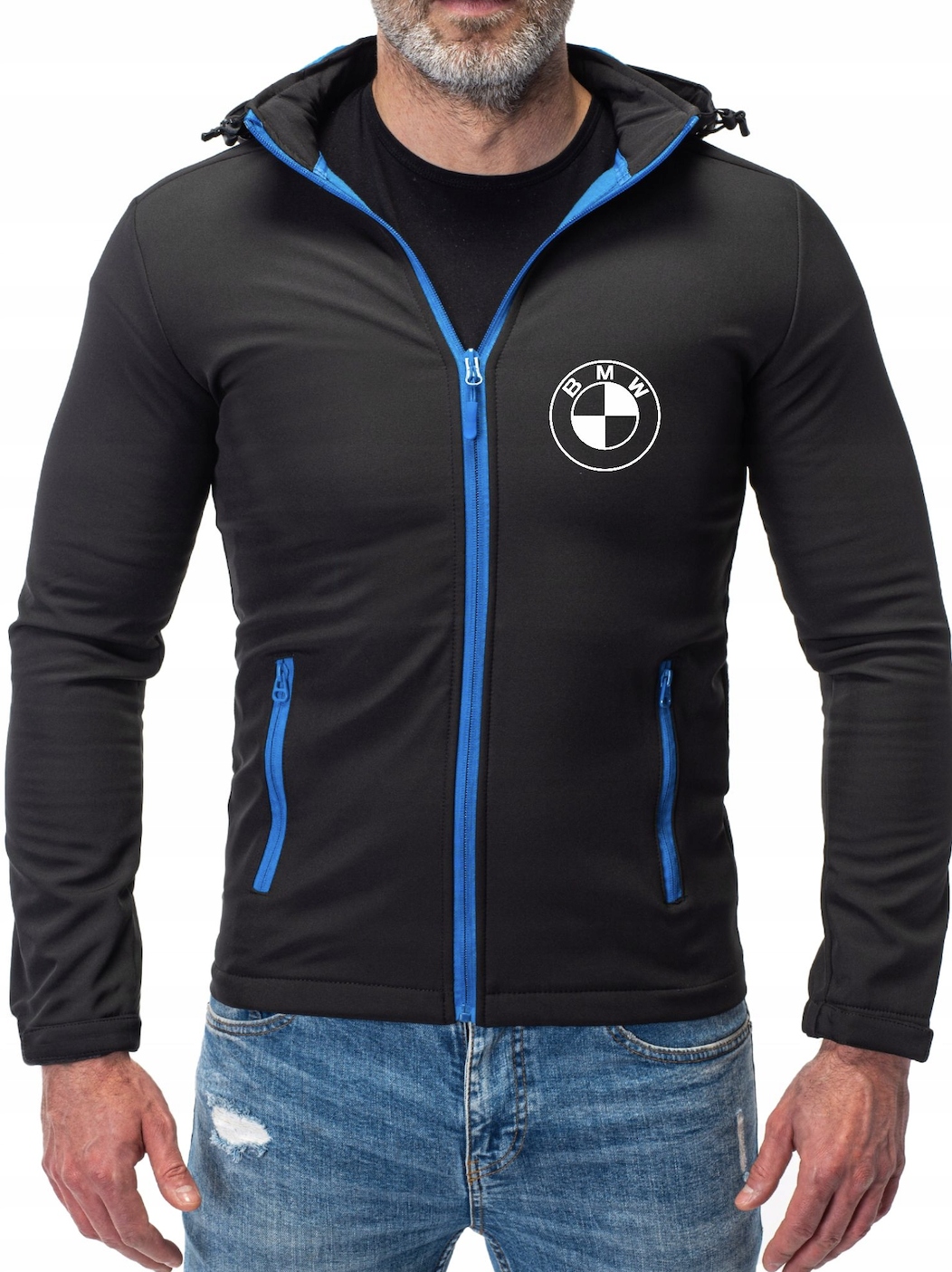Softshellová Přechodová Bunda Bmw Pánská Černá M