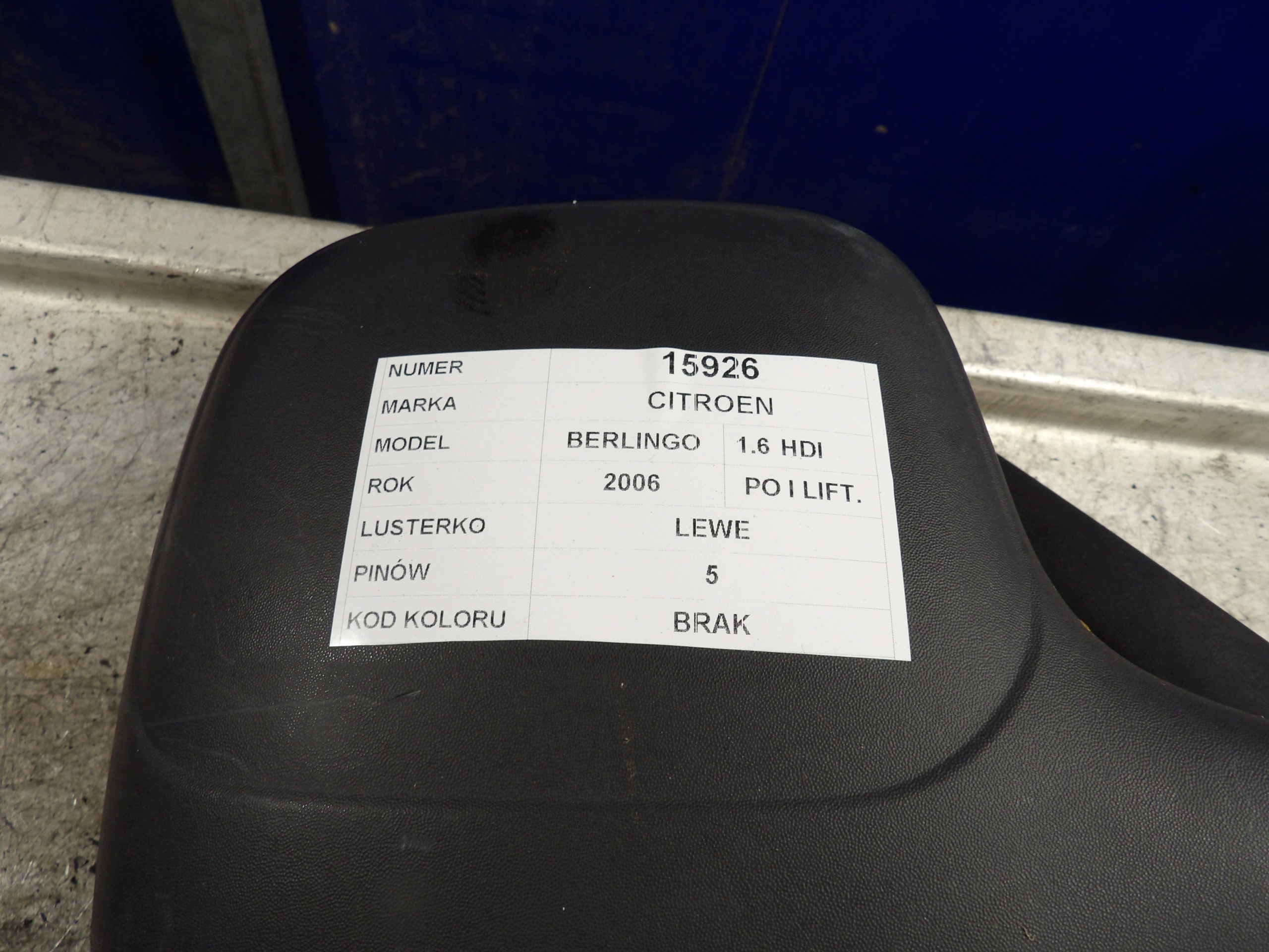Citroen Berlingo und lift spiegel links 5 pins