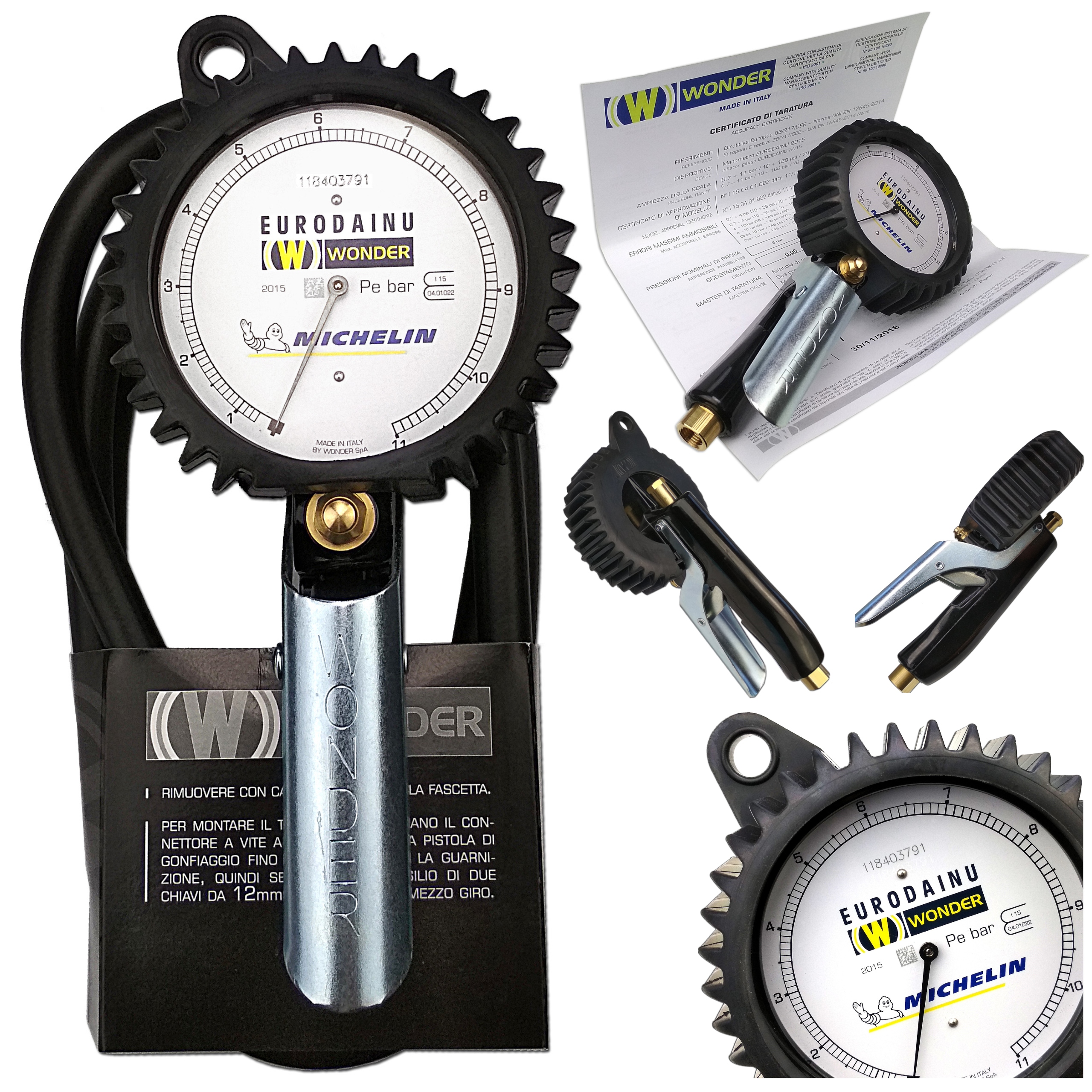Pistolet do pompowania kół Wonder Michelin z legalizacją homologacją