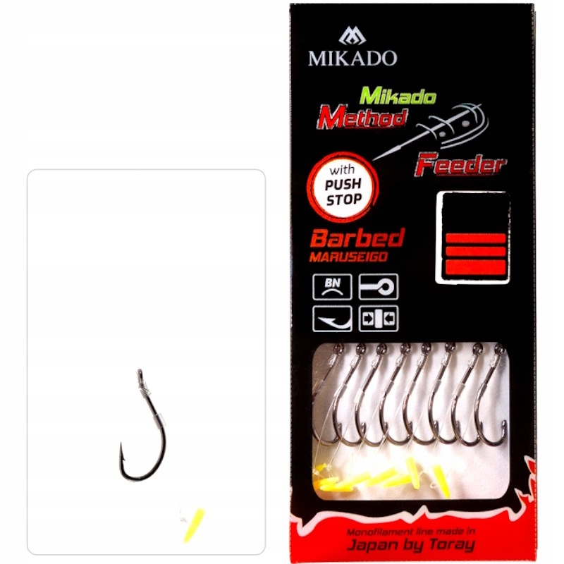 Przypon Mikado Method Feeder Z Zadziorem Push Stop Nr 10 Żyłka 0.23mm 10cm