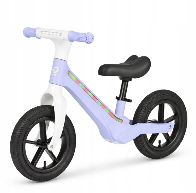 Lekki Rowerek Biegowy Go Active Regulacja siodełka Pompowane koła Led