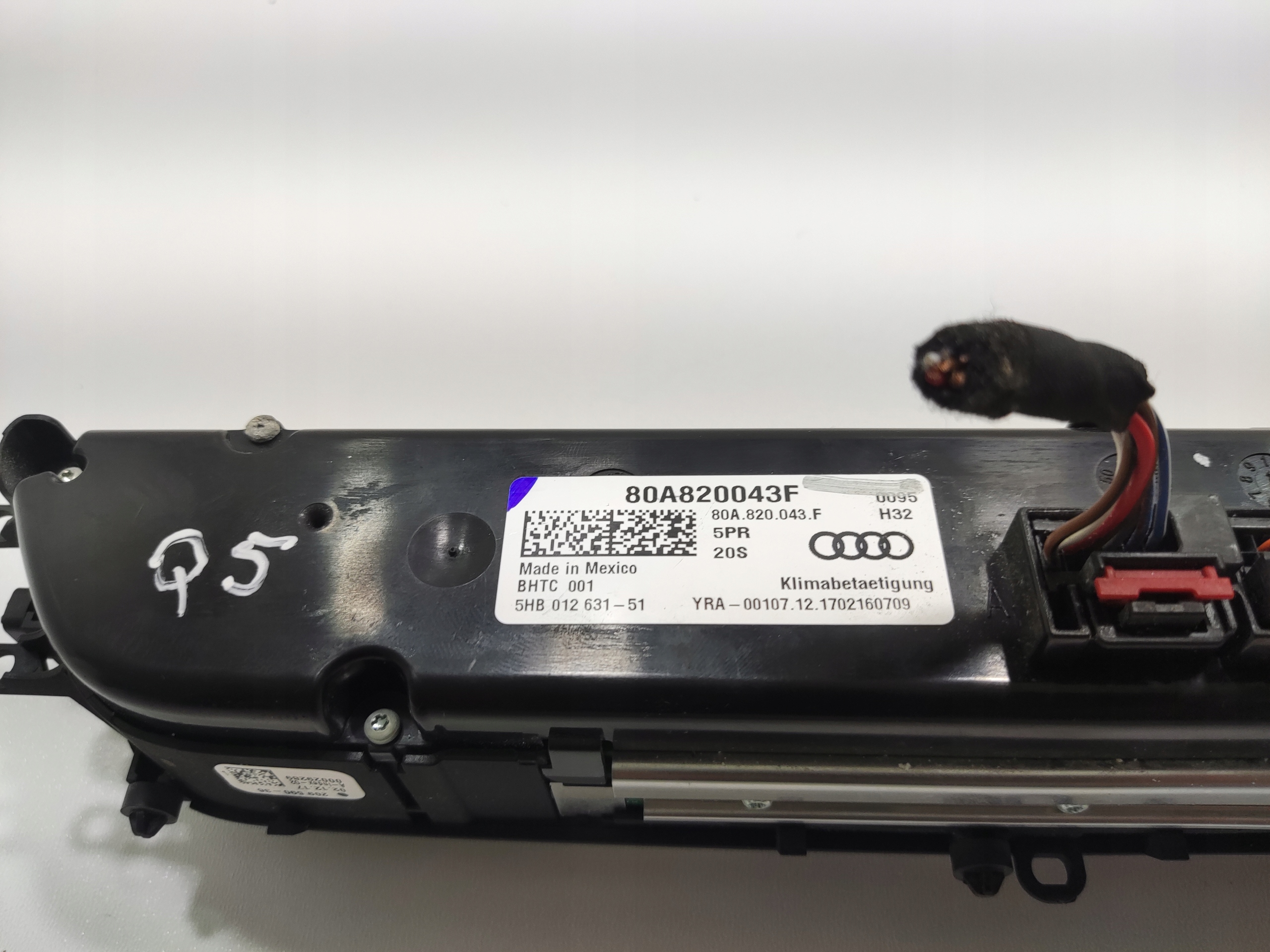 Unite commande clima Bouches buses AUDI Q5 II 80A 80A820043F 2016-2020 EUROPA