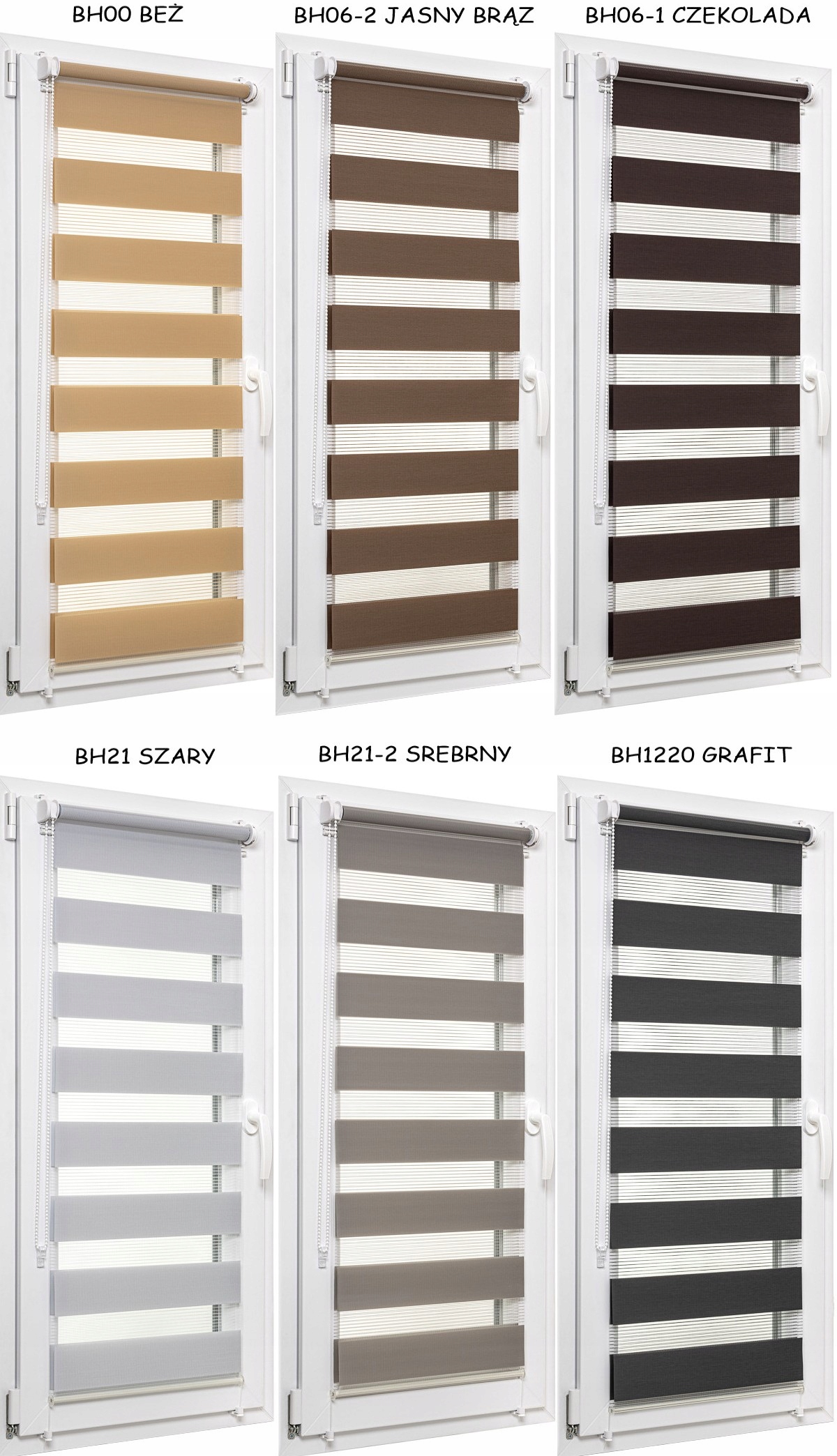 ROLETA ROLETY ŻALUZJA DZIEŃ NOC 149x150 Typ montażu bezinwazyjny