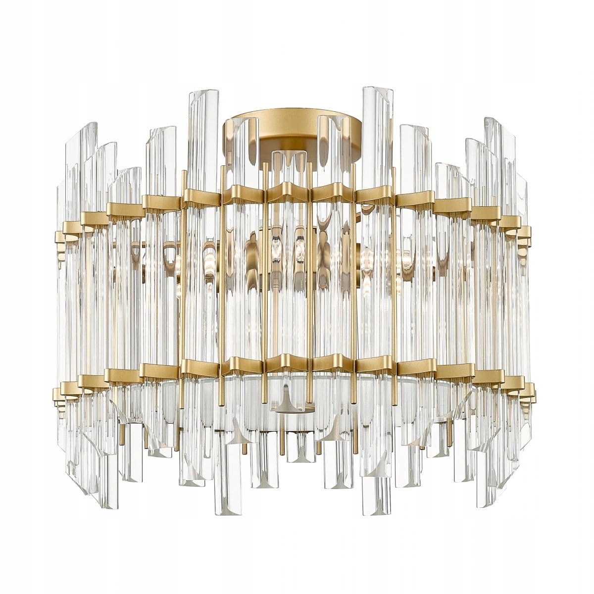 Stropné Svietidlo v štýle glamour so zlatými detailmi nad jedálenský stôl Alexandria