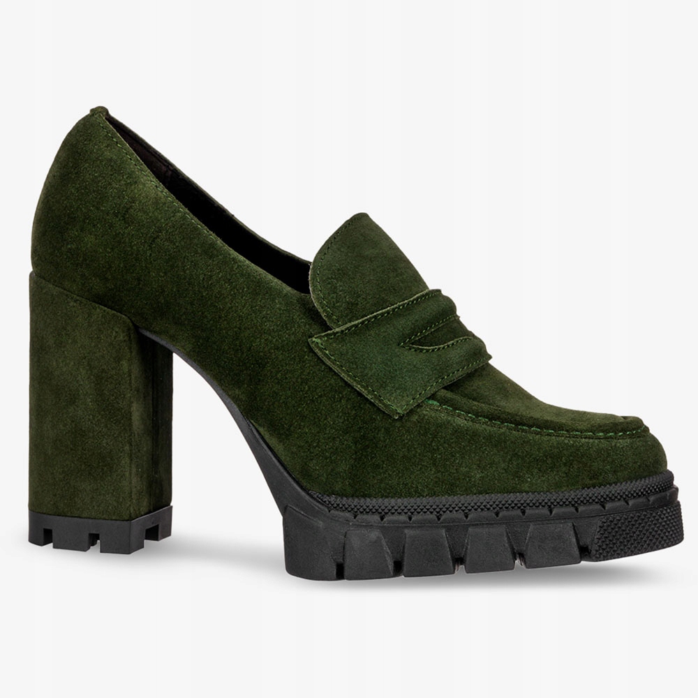 MOKASYNY DAMSKIE SKÓRZANE NA SŁUPKU MODNE NEW r 40 Rozmiar 40