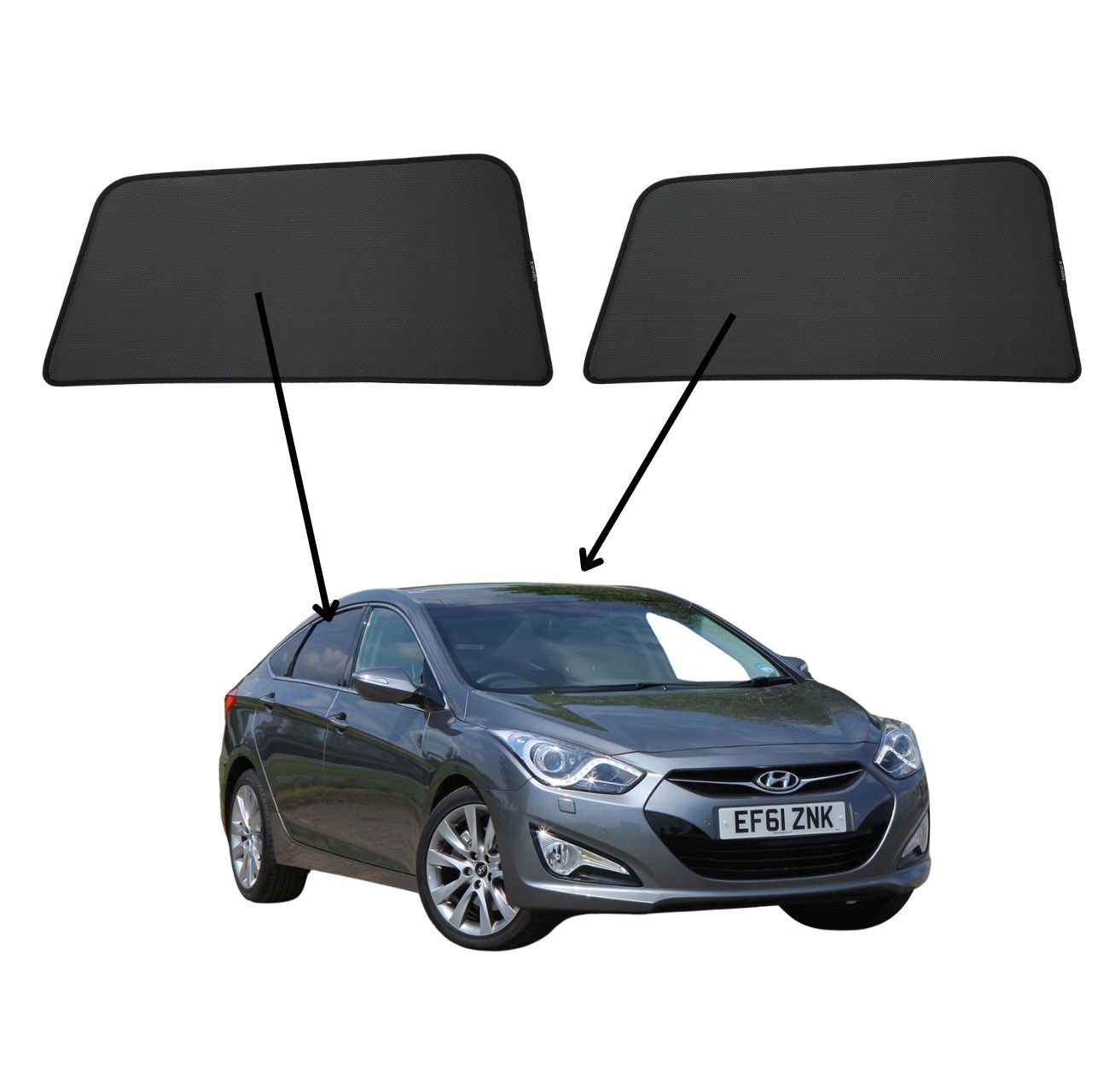 Protislnečné clony do Hyundai i40, 2011-2019, Sedan, magnety, sada 2ks