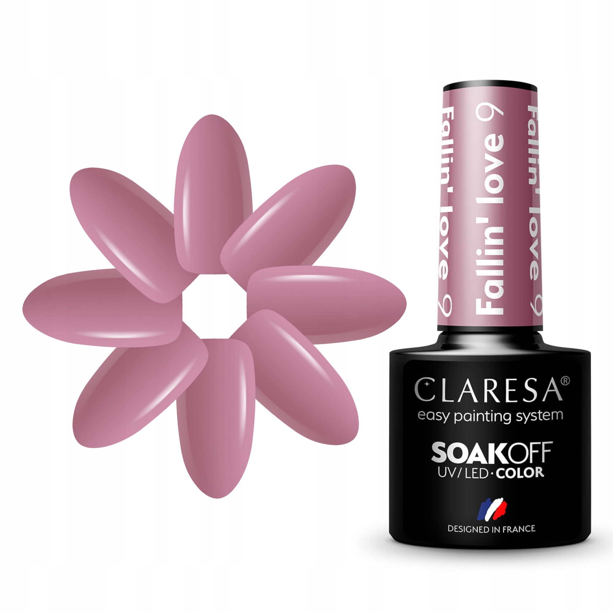 CLARESA FIOLET BRĄZ LAKIER HYBRYDOWY FALLIN LOVE 9