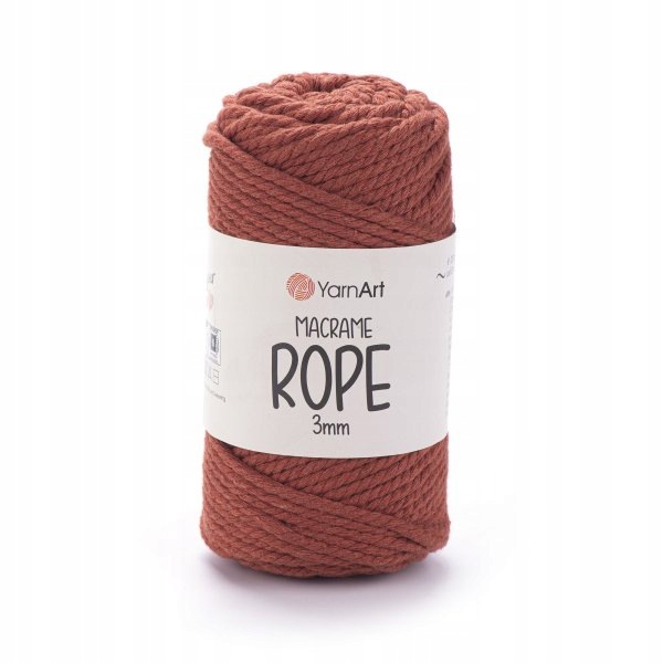 YarnArt Macrame Rope 3mm 785 oranžová makramé šňůra, sada 4 x 250 g