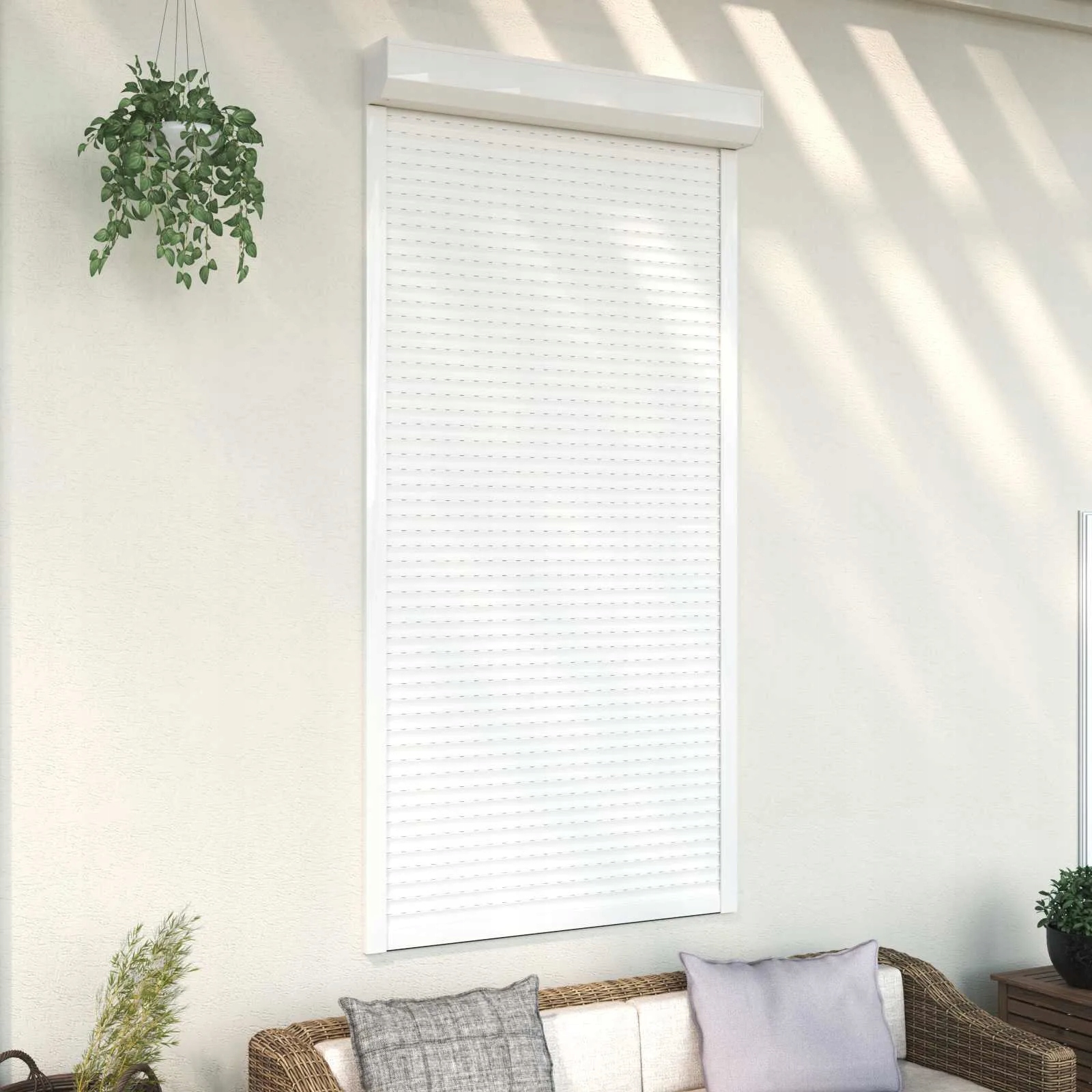 vidaXL Roletové žaluzie Bílý 110 x 220 cm Hliník a polyuretan