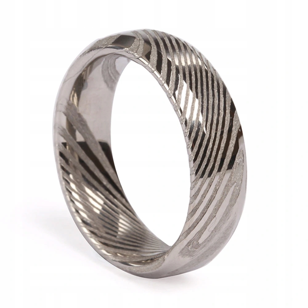 Damaškový prsten Chruach 8mm Silver Polished TM-RI0003-70