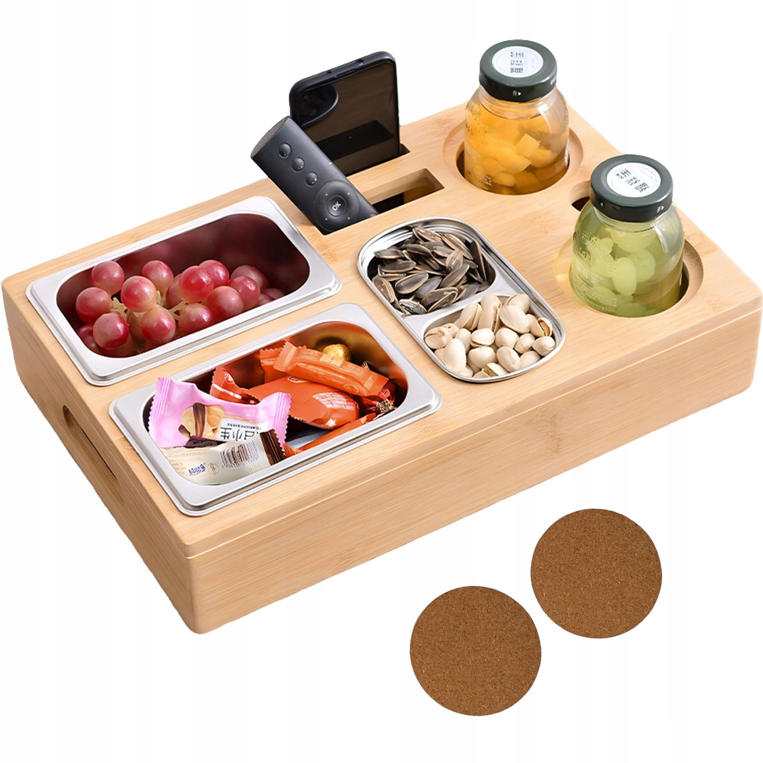 Podnos Na Pohovku Stůl Na Občerstvení a Nápoje Párty Organizér Barek Tacka