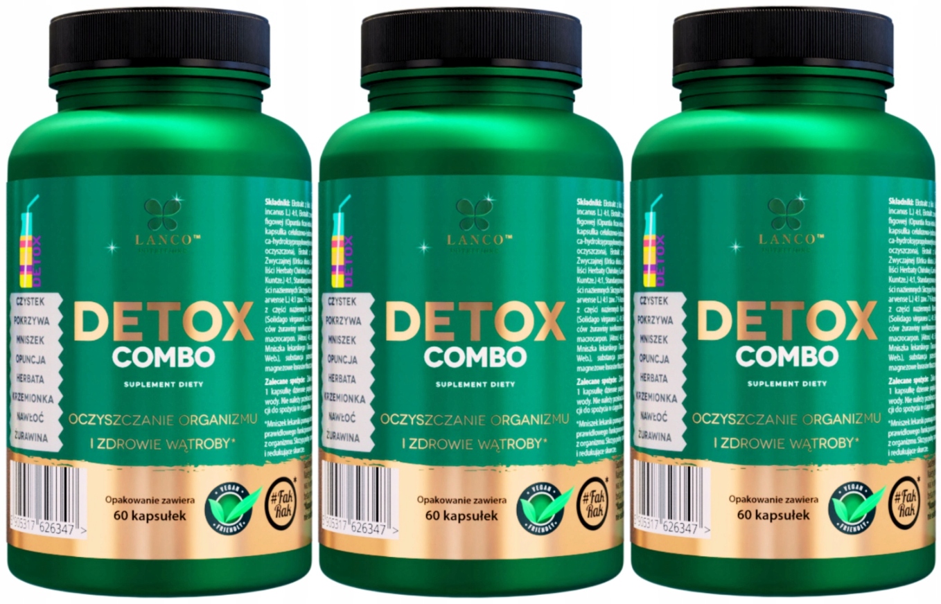 Sada 3x Detox Combo 60 kapslí, Lanco Nutritions