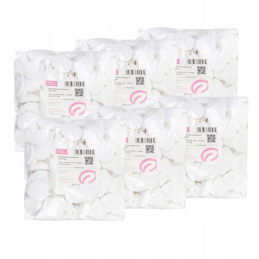 Odličovací tampony bavlněné bílé 500 g 1200 ks x 6 kusů